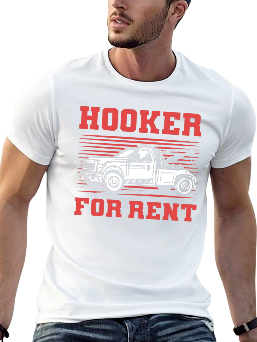 Hooker For Rent Funny Tow Truck T-Shirt