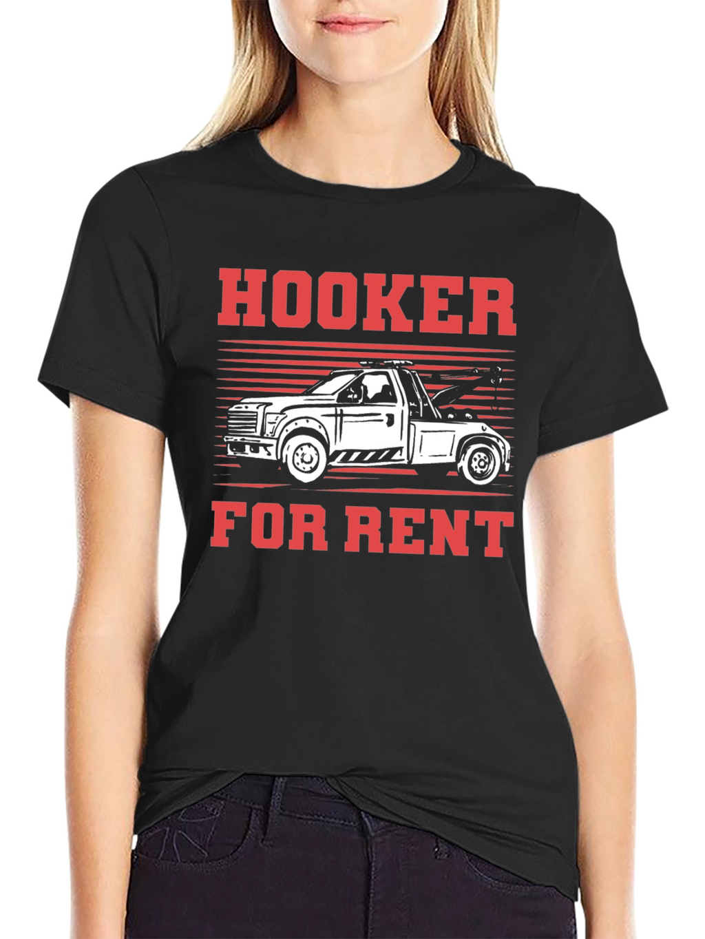 Hooker For Rent Funny Tow Truck T-Shirt