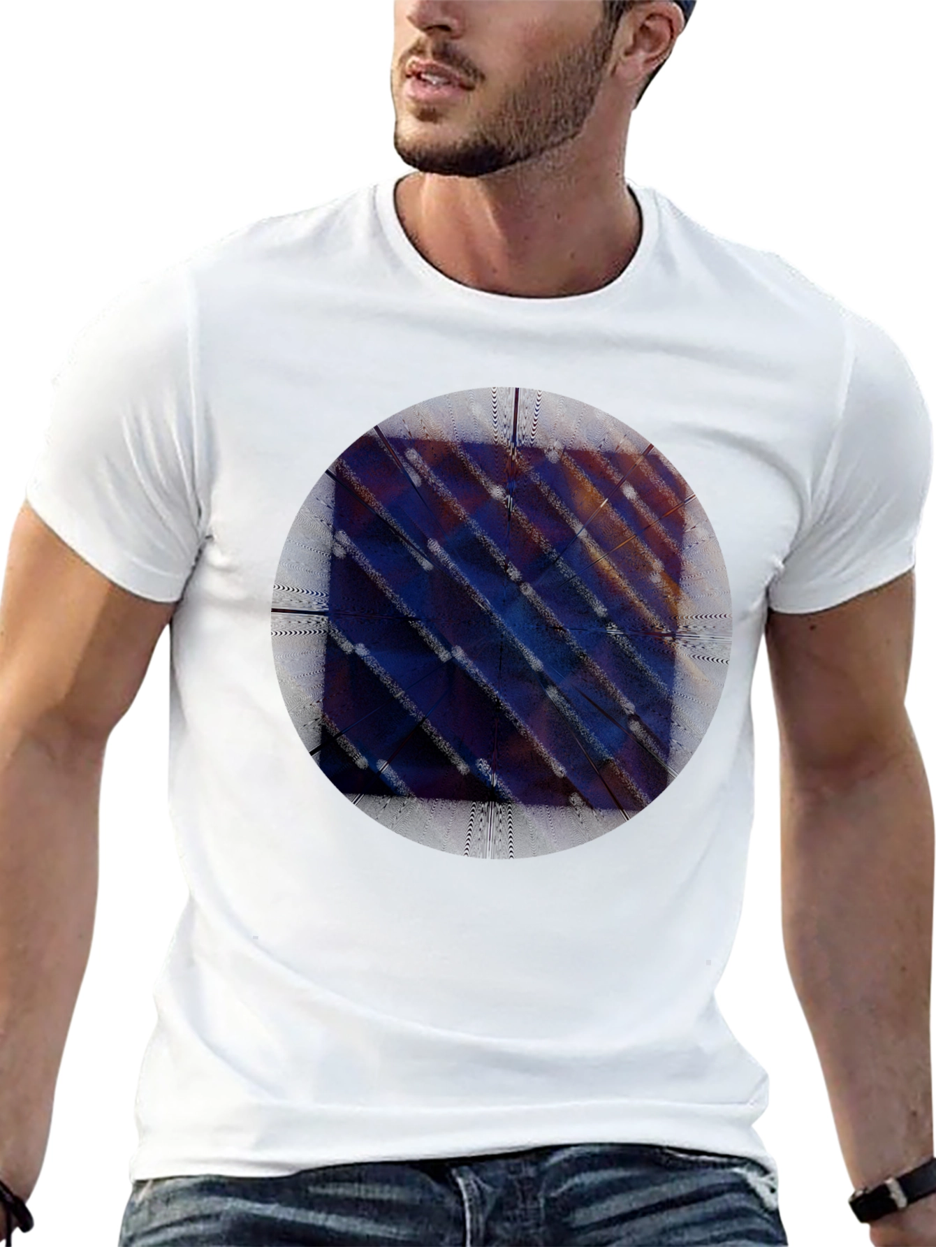 Abstract Sphere Graphic Tee - Modern Black T-Shirt