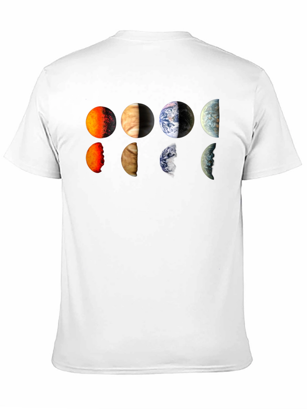 Planets Graphic Tee - Black Cotton T-Shirt