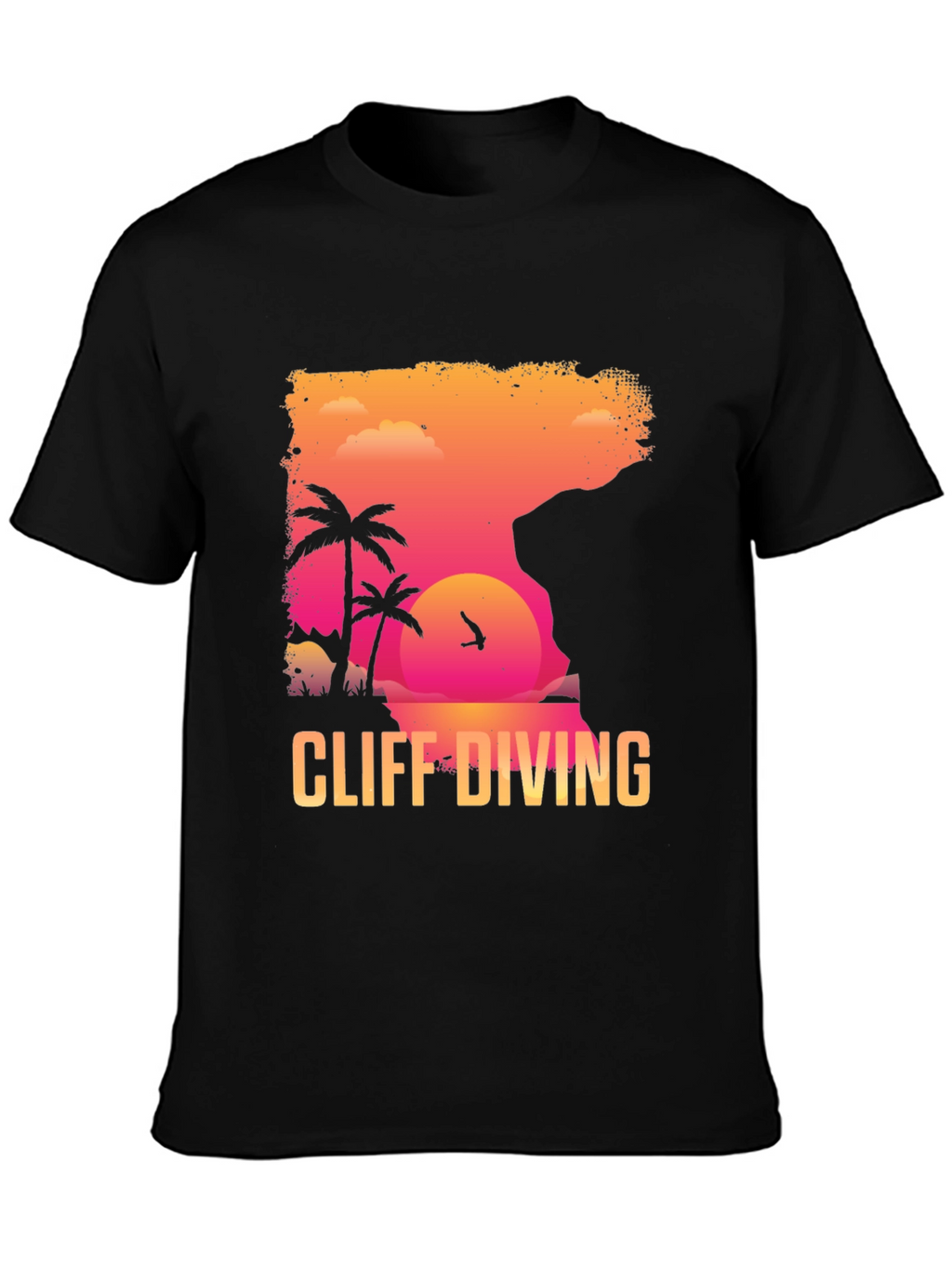 Cliff Diving Graphic T-Shirt - Summer Adventure Tee