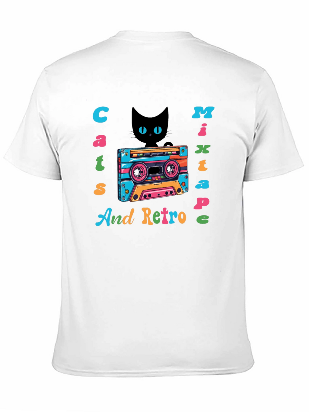 Cats Mixtape Retro Graphic Tee