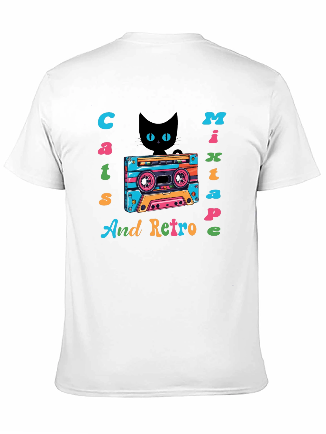 Cats Mixtape Retro Graphic Tee