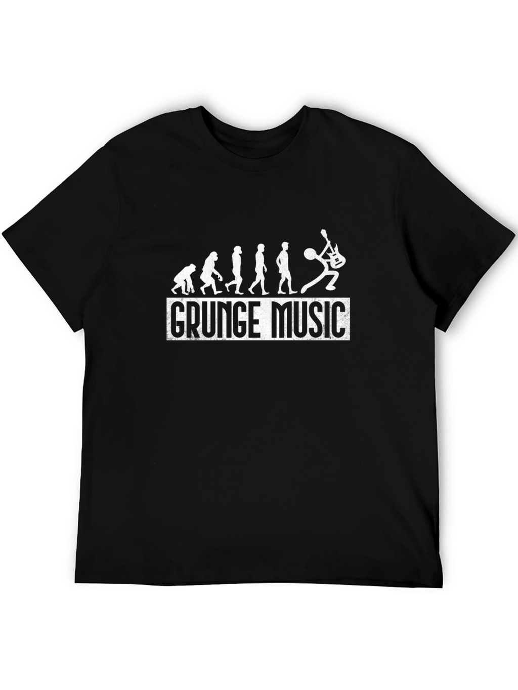 Grunge Music Evolution T-Shirt - Black