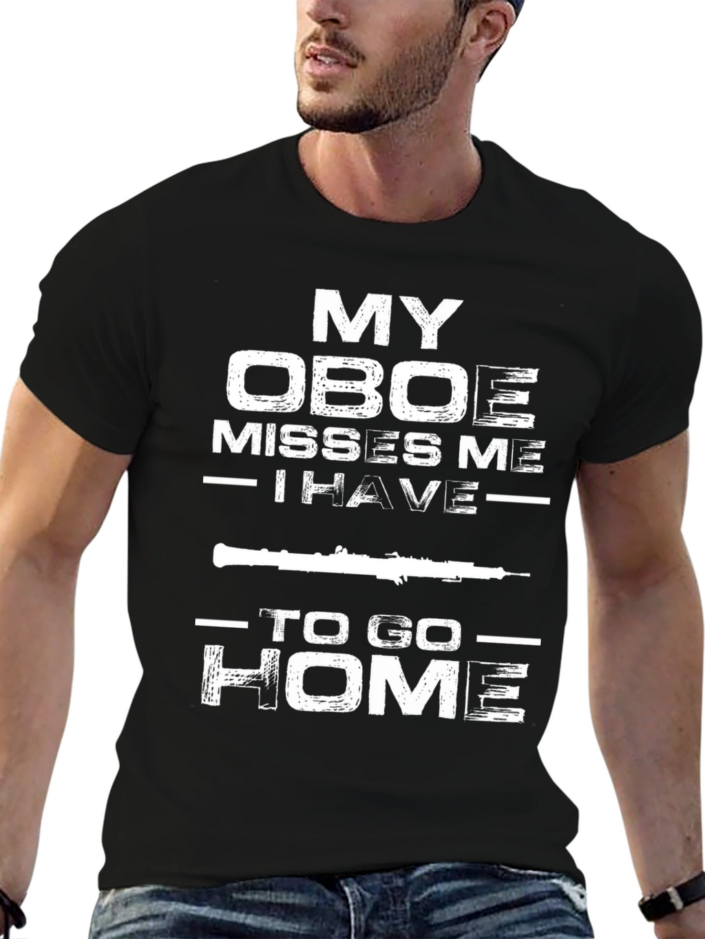 My Oboe Misses Me T-Shirt - Musician Gift