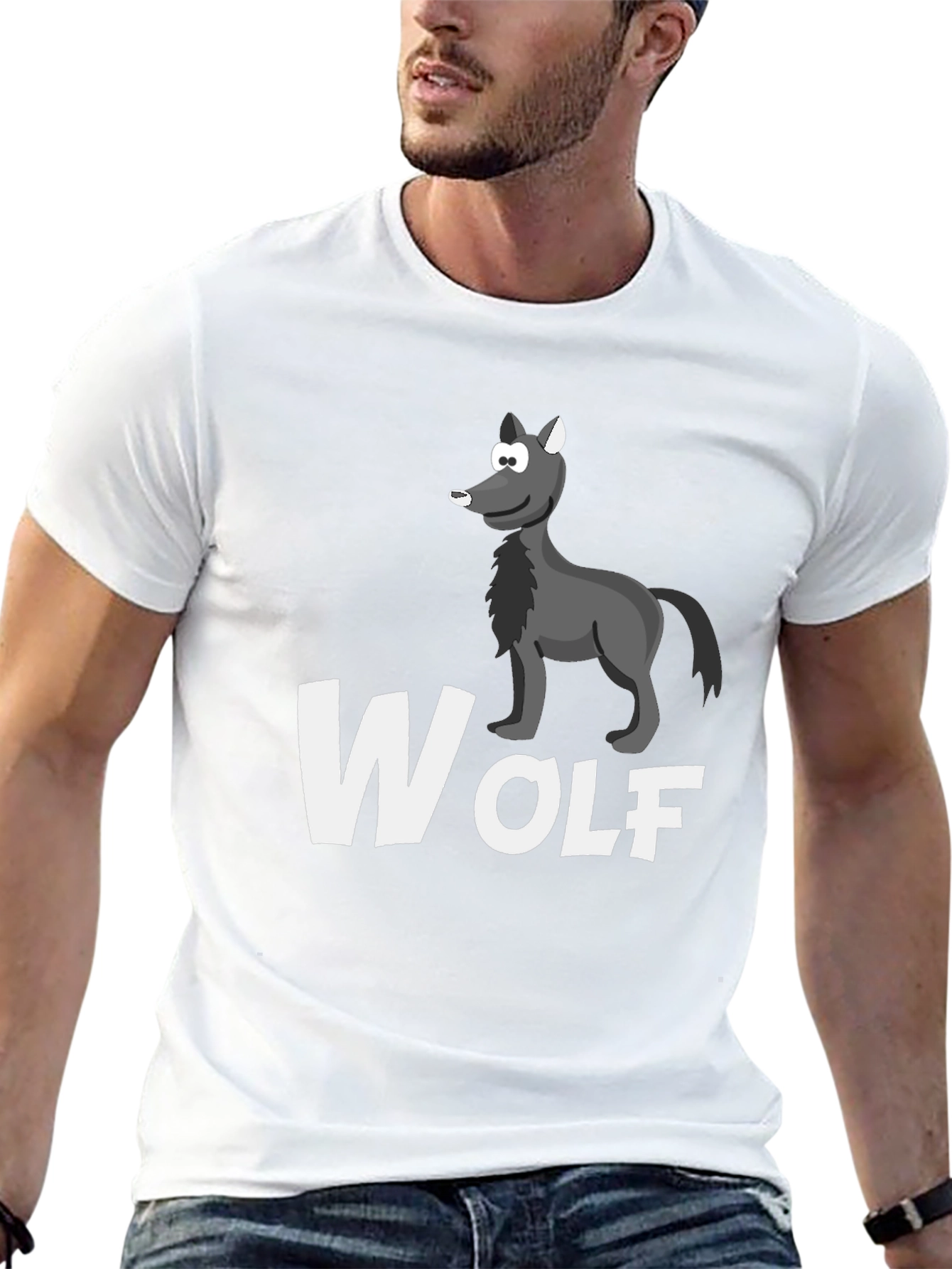 Wolf Graphic T-Shirt - Mens Black Tee