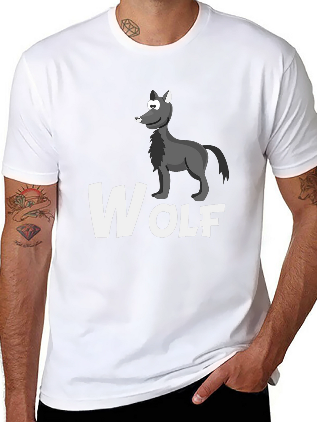 Wolf Graphic T-Shirt - Mens Black Tee