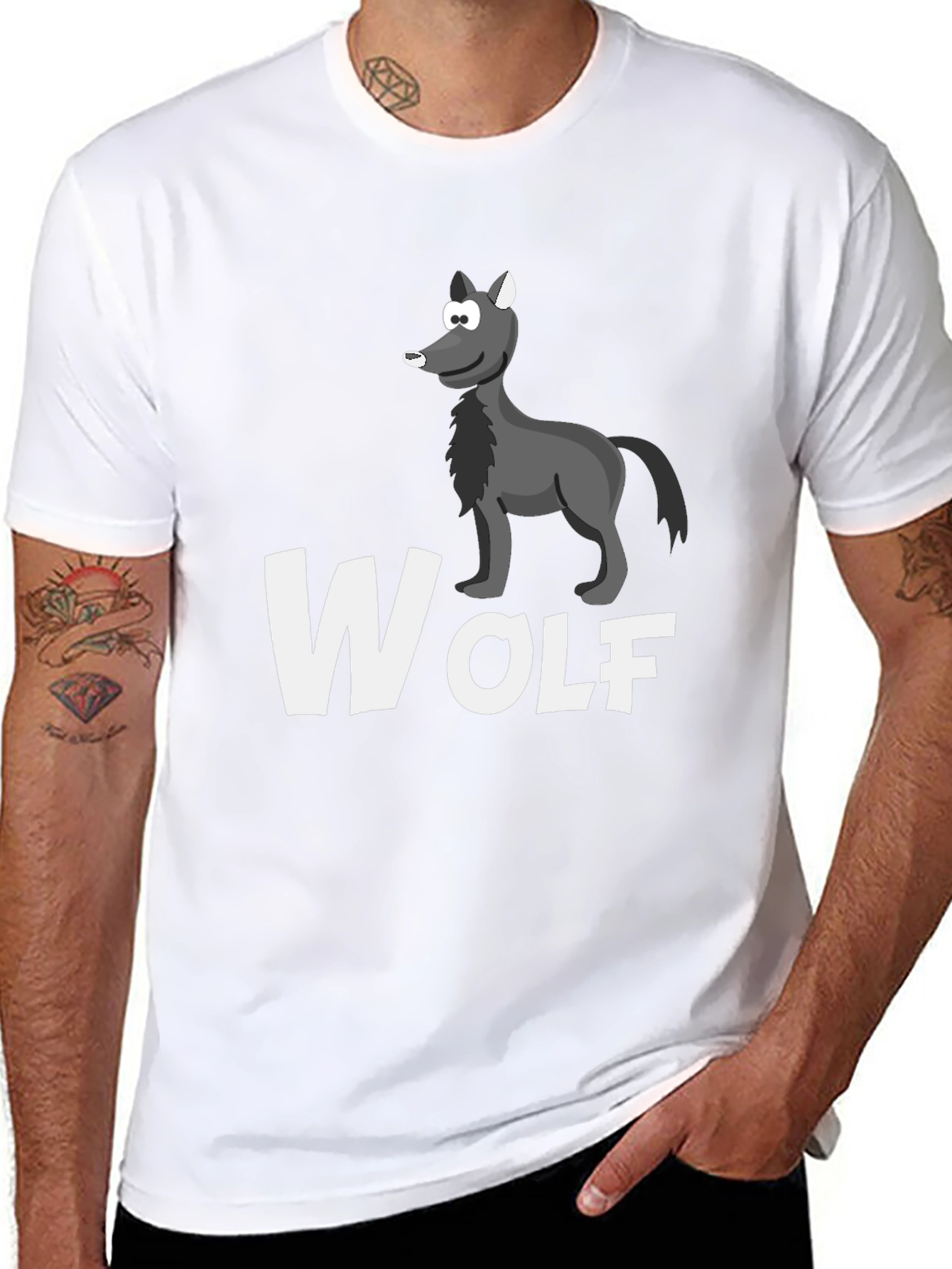 Wolf Graphic T-Shirt - Mens Black Tee
