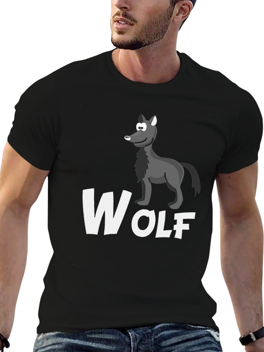 Wolf Graphic T-Shirt - Mens Black Tee