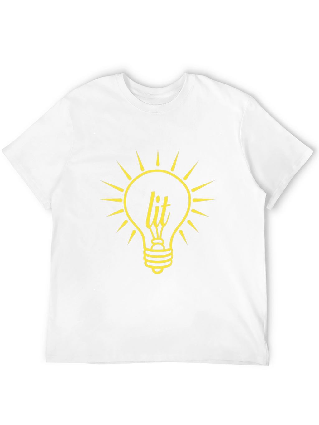 Lit Lightbulb Graphic Tee - Black Cotton T-Shirt