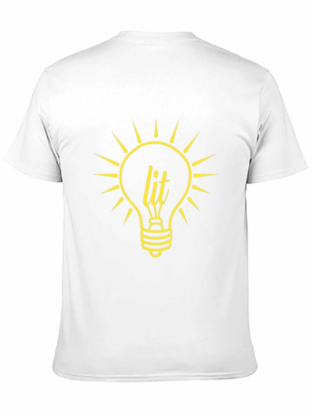 Lit Lightbulb Graphic Tee - Black Cotton T-Shirt