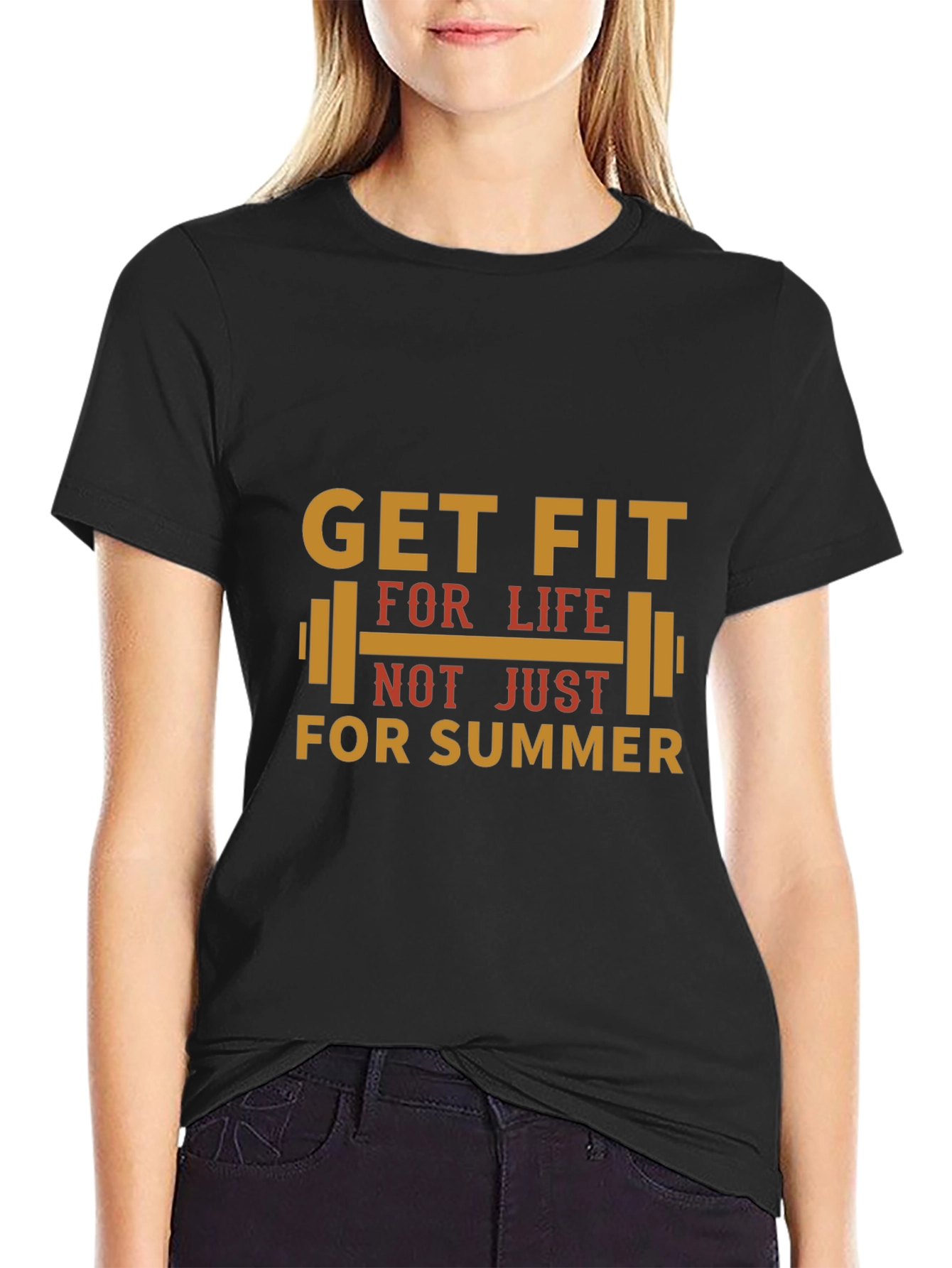 Get Fit for Life T-Shirt - Black Graphic Tee