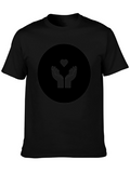 Heart Hands Graphic Black T-Shirt