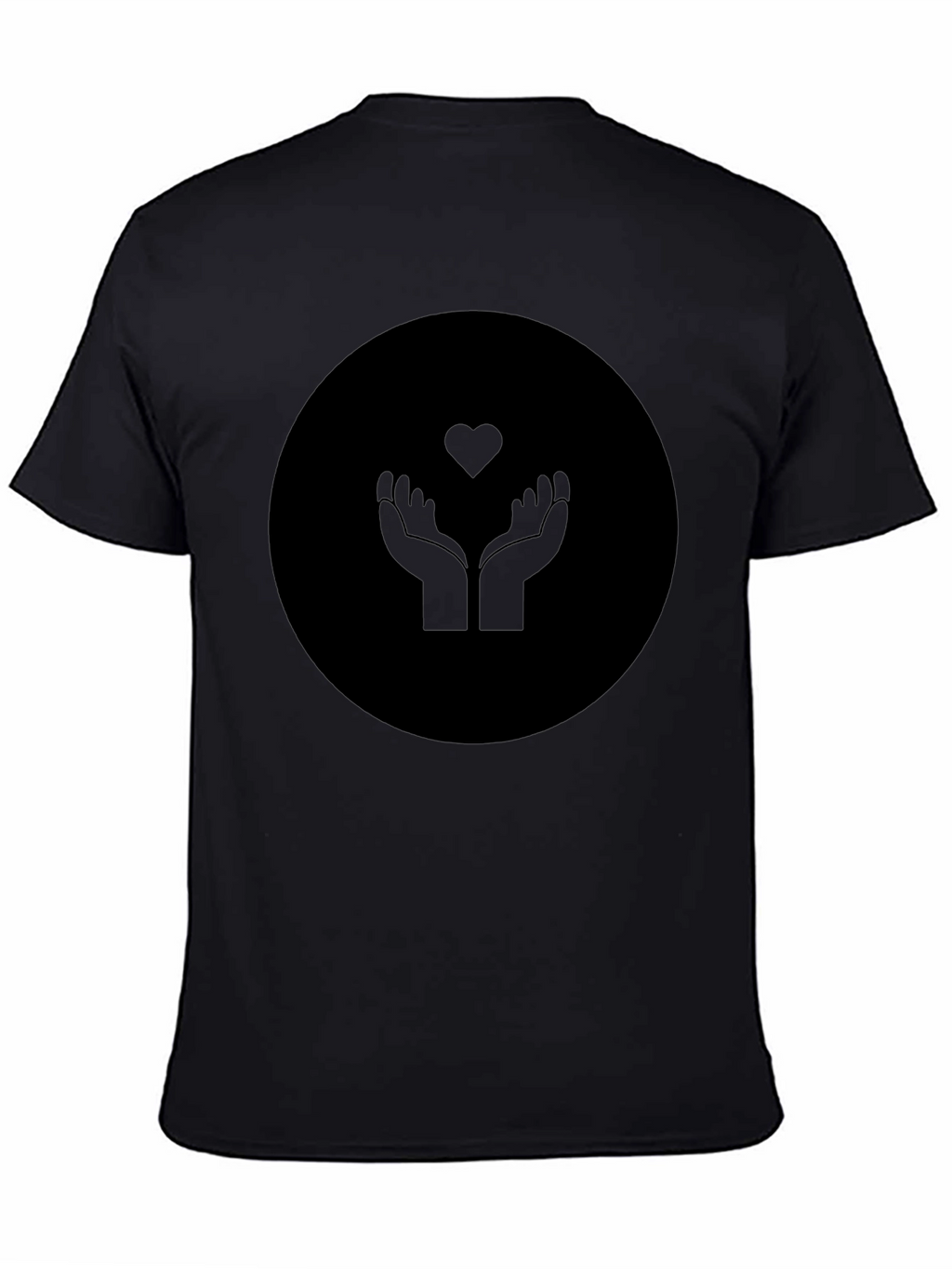 Heart Hands Graphic Black T-Shirt