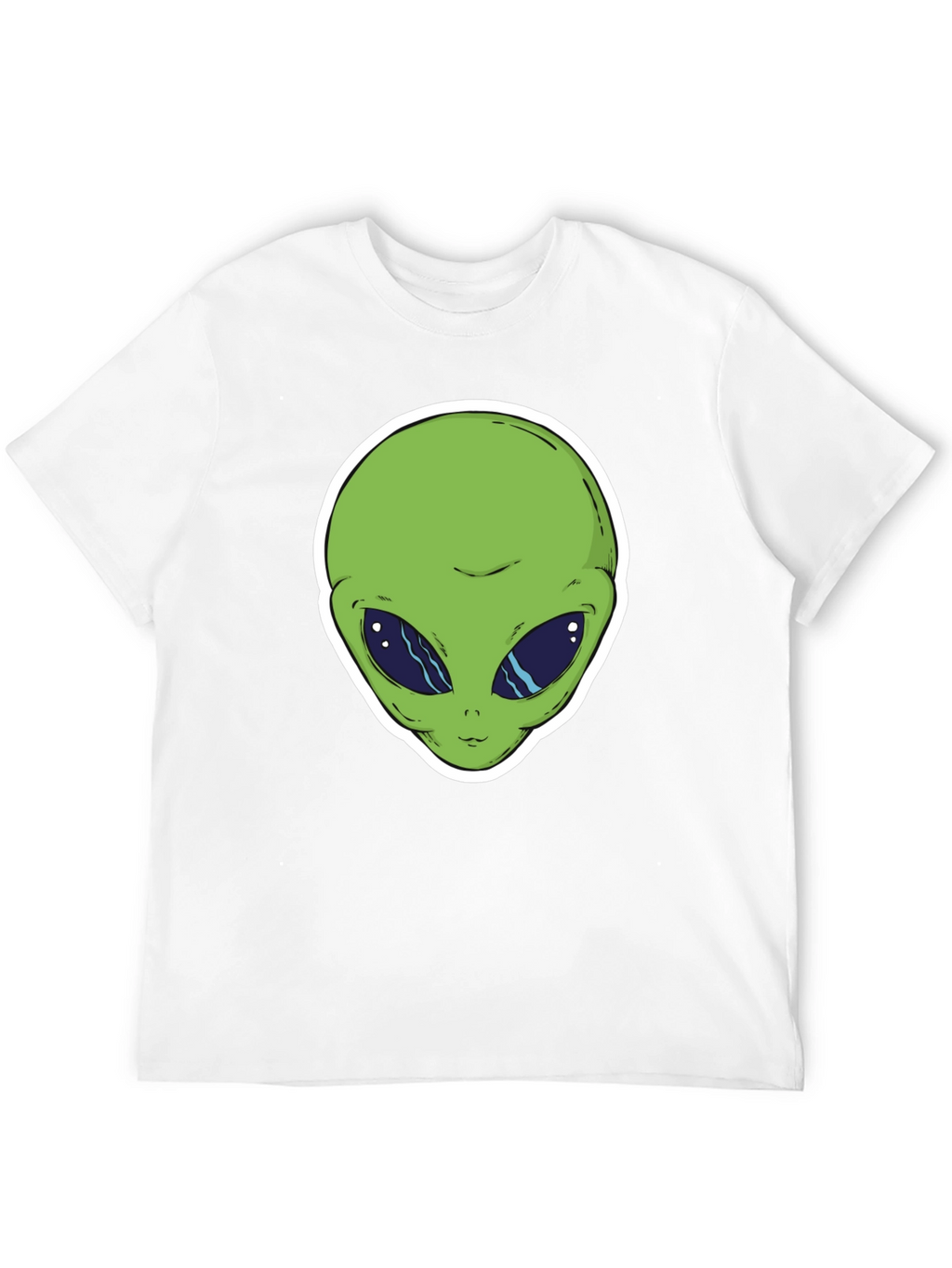 Alien Head Graphic T-Shirt - Black Cotton Tee