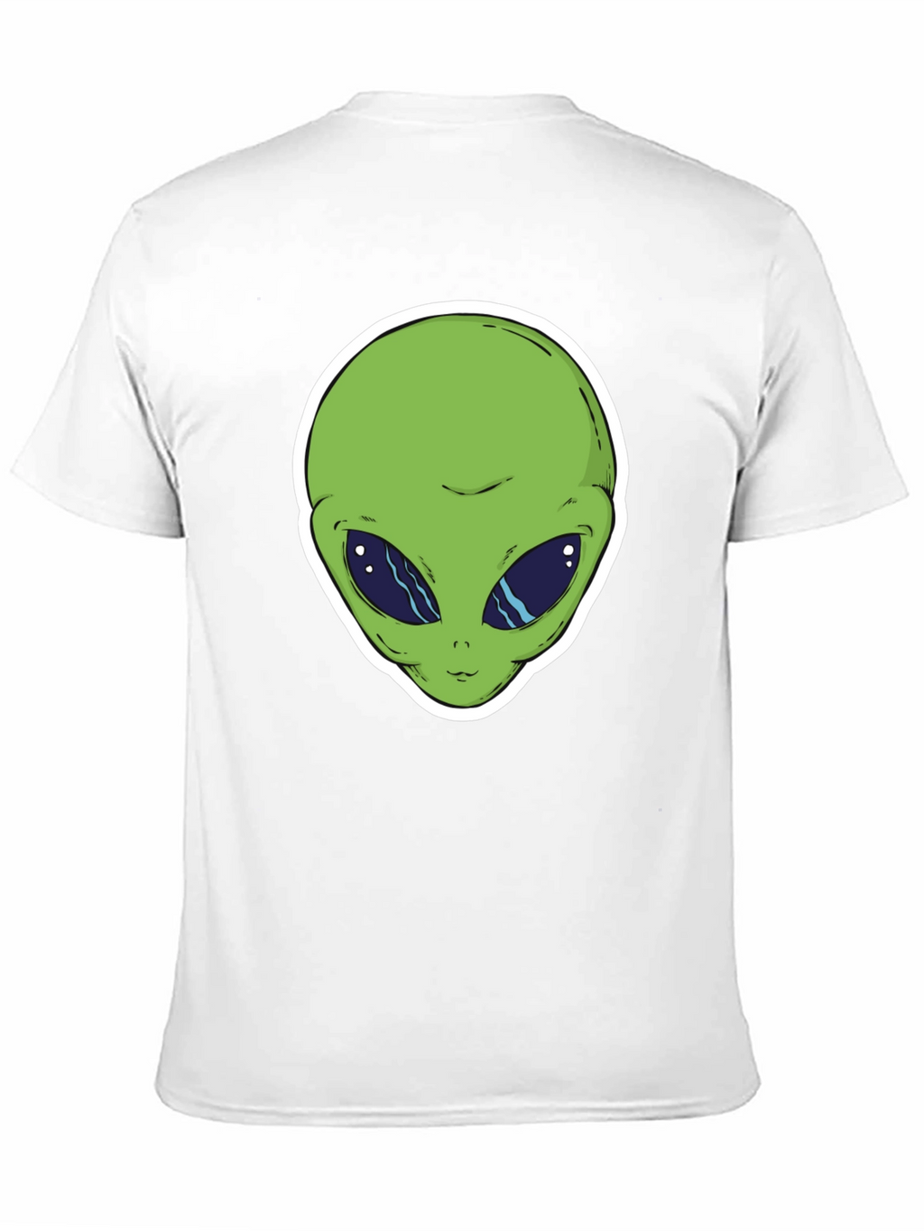 Alien Head Graphic T-Shirt - Black Cotton Tee