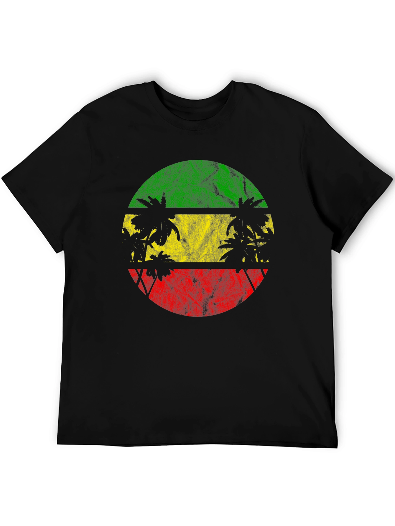 Rasta Palm Tree Graphic T-Shirt