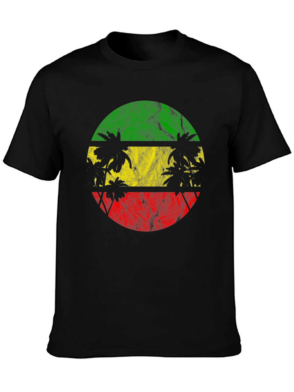 Rasta Palm Tree Graphic T-Shirt