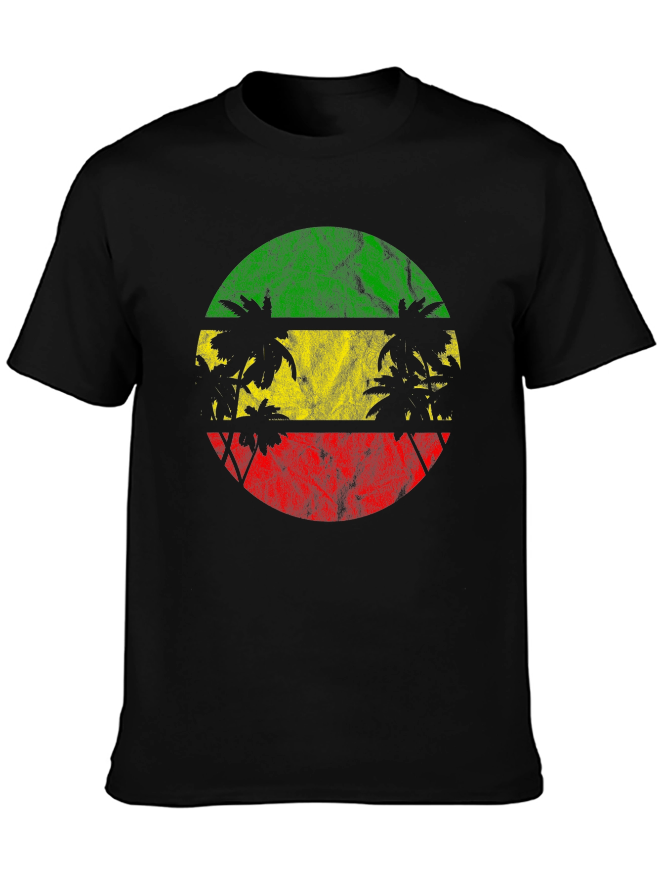 Rasta Palm Tree Graphic T-Shirt