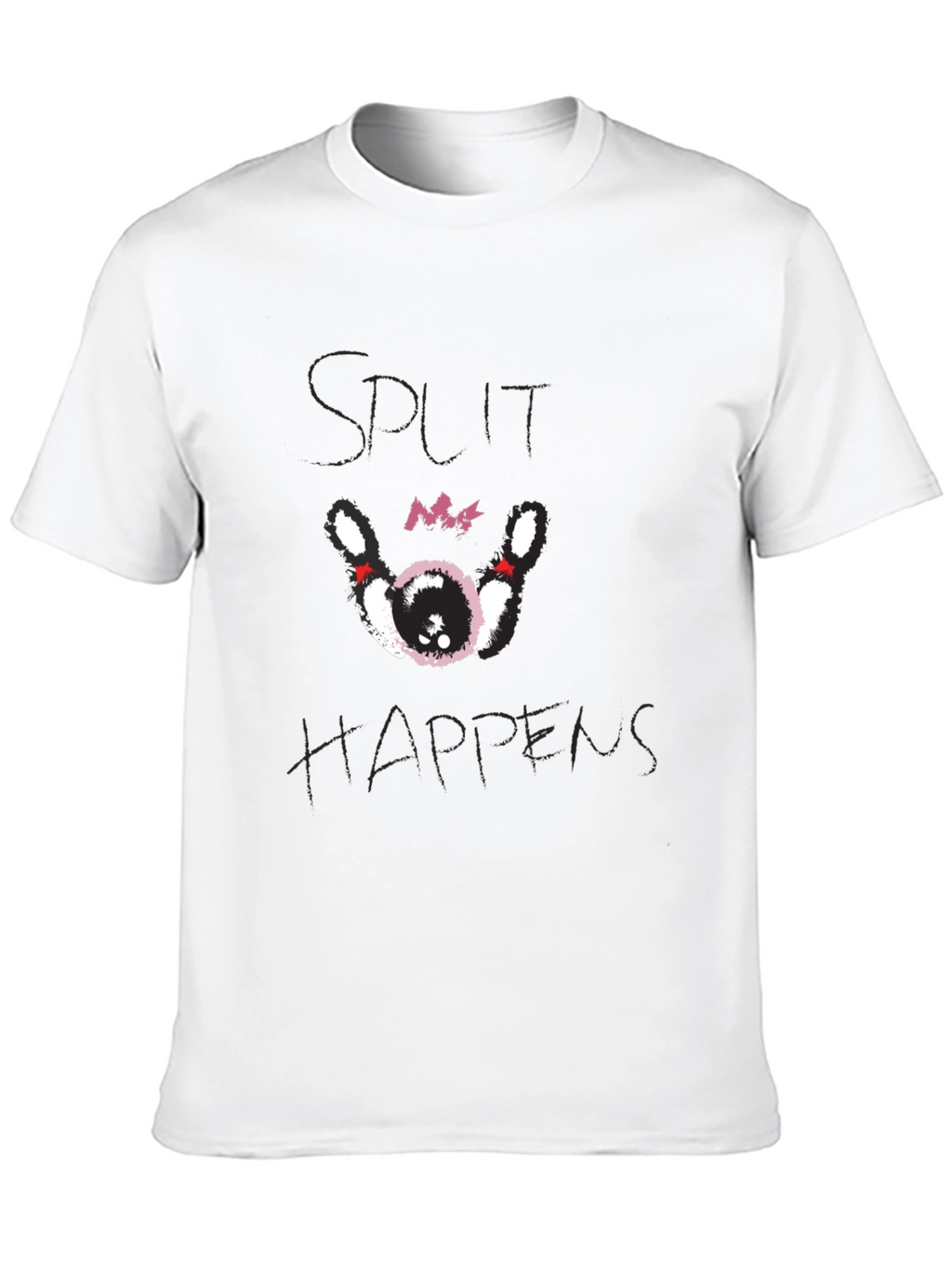 Split Happens Bowling T-Shirt - Black