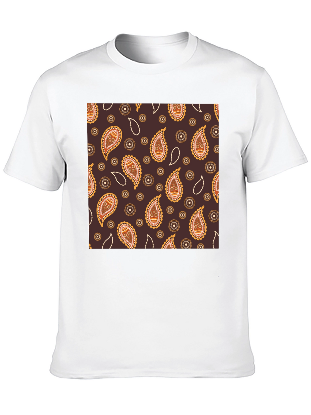 Paisley Pattern Black T-Shirt