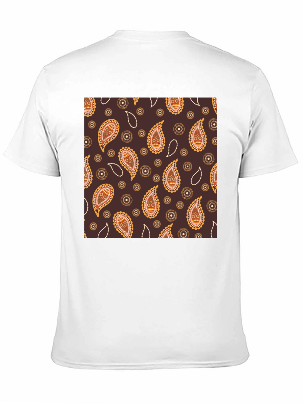 Paisley Pattern Black T-Shirt