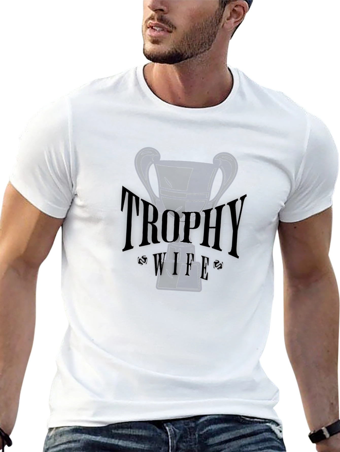 Trophy Wife Graphic Tee - Black Cotton T-Shirt