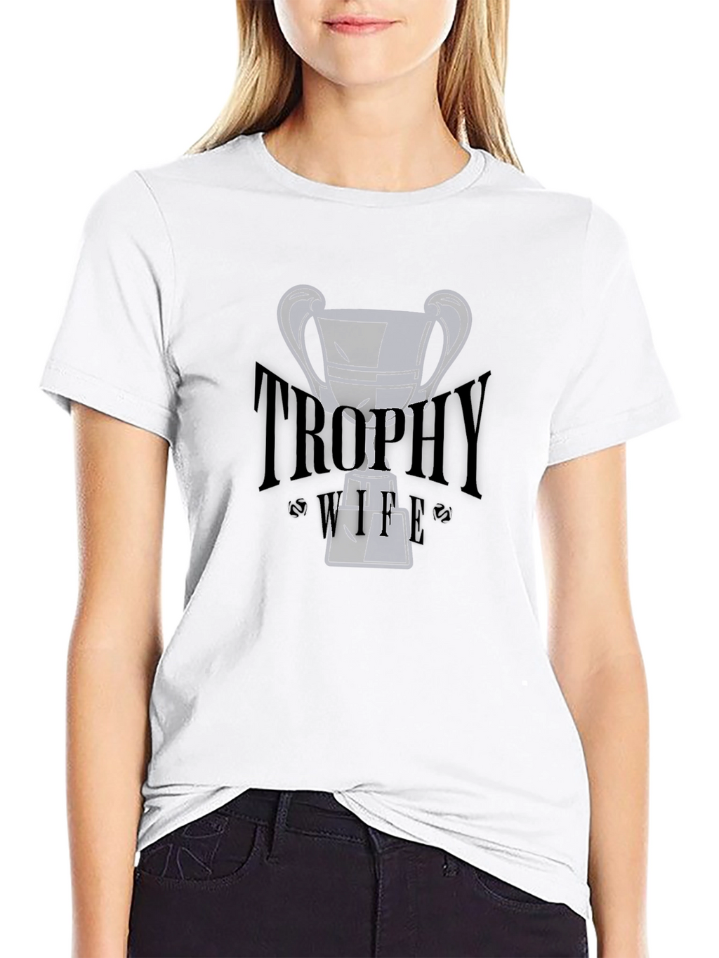 Trophy Wife Graphic Tee - Black Cotton T-Shirt
