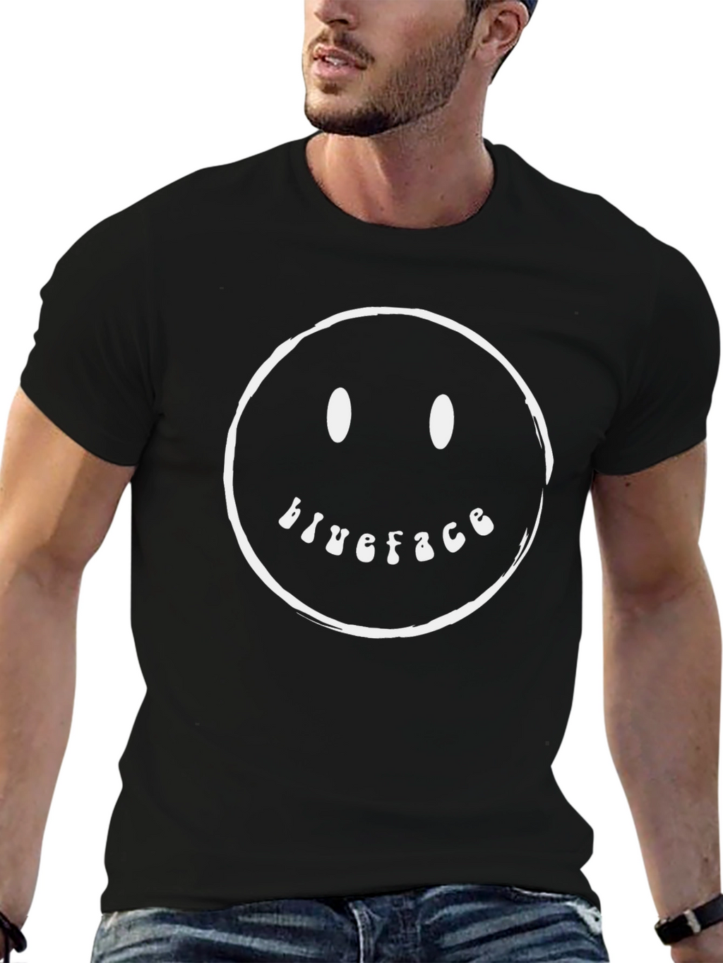 Blueface Smiley Face Black T-Shirt
