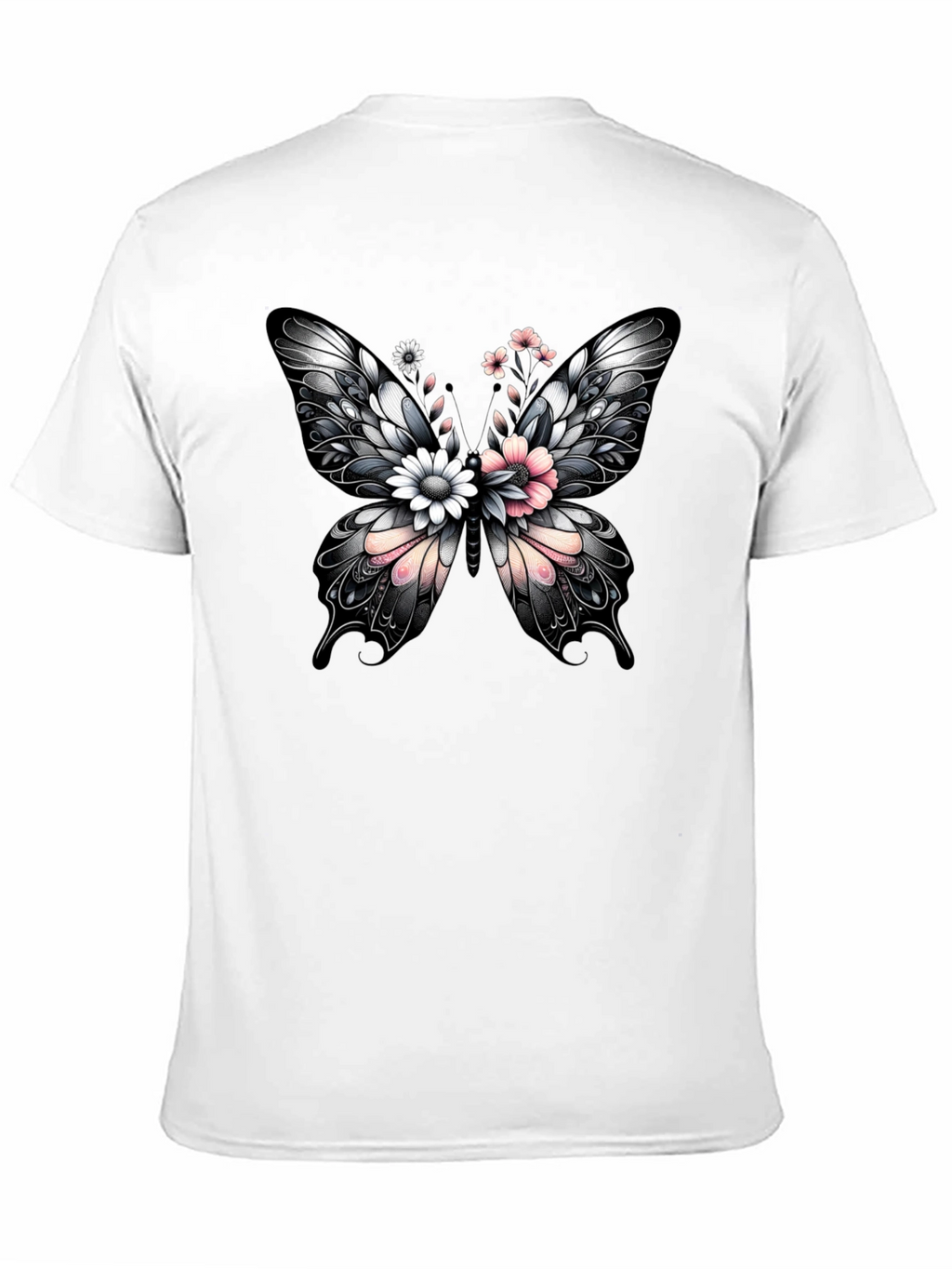 Butterfly Floral Graphic Print T-Shirt