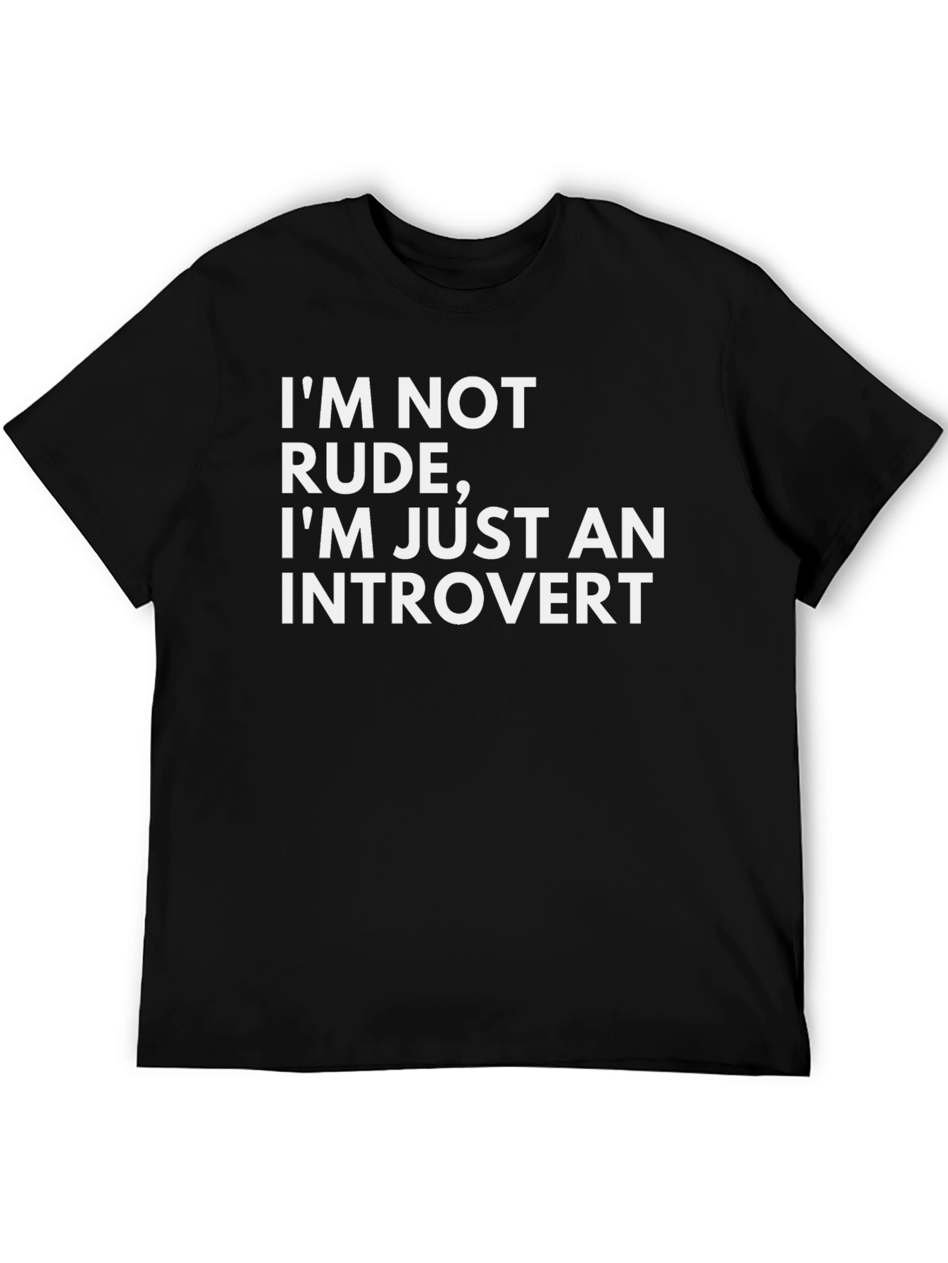 Introvert Statement T-Shirt - Black Graphic Tee