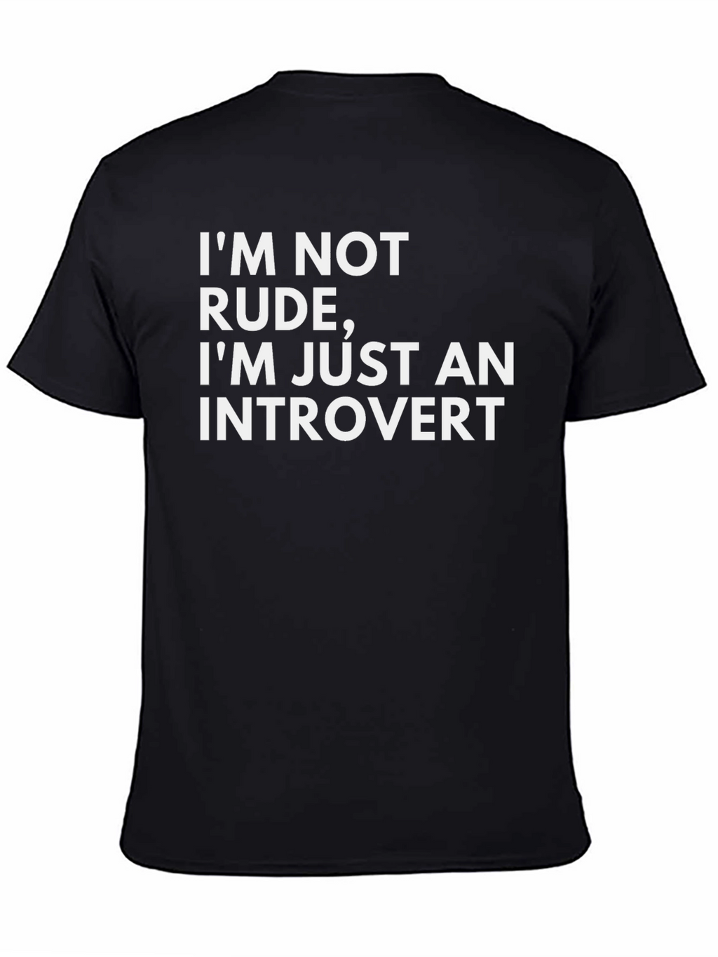 Introvert Statement T-Shirt - Black Graphic Tee