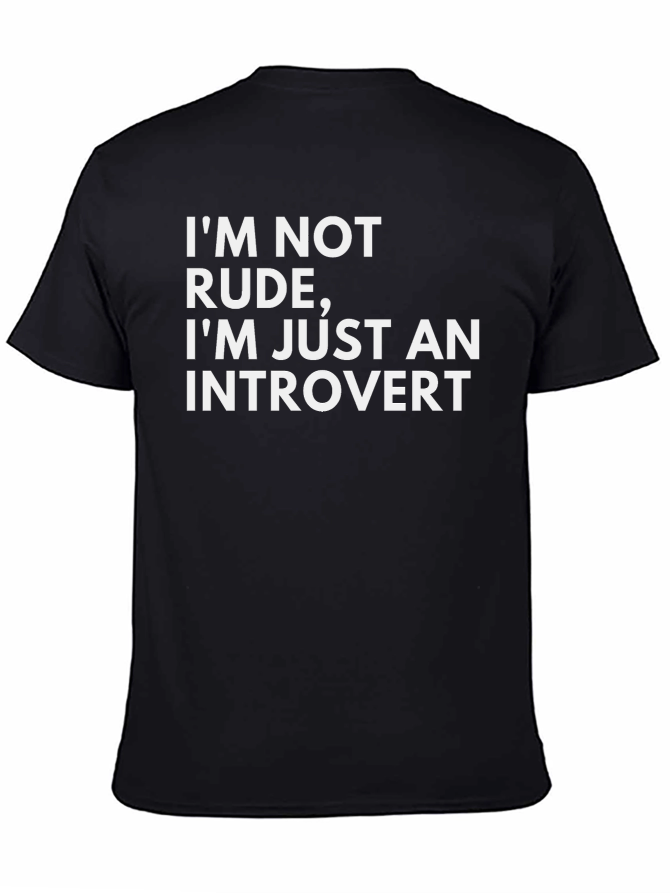 Introvert Statement T-Shirt - Black Graphic Tee