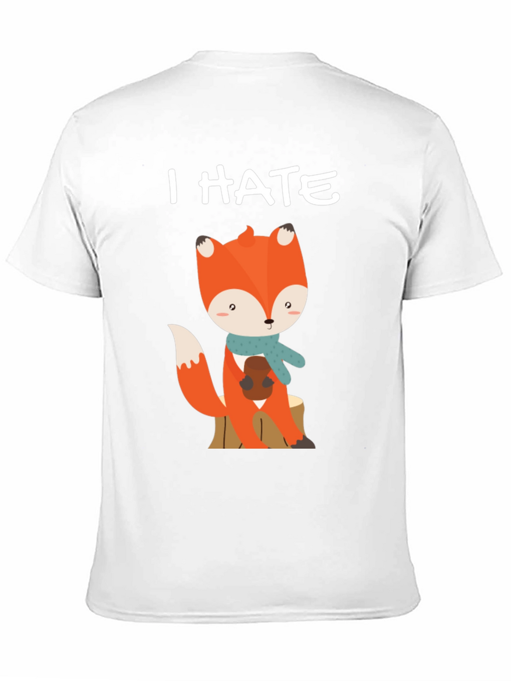 I Hate Mornings Cute Fox Graphic Tee