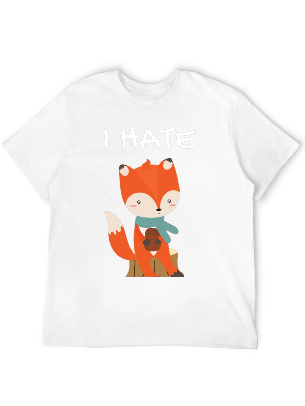 I Hate Mornings Cute Fox Graphic Tee