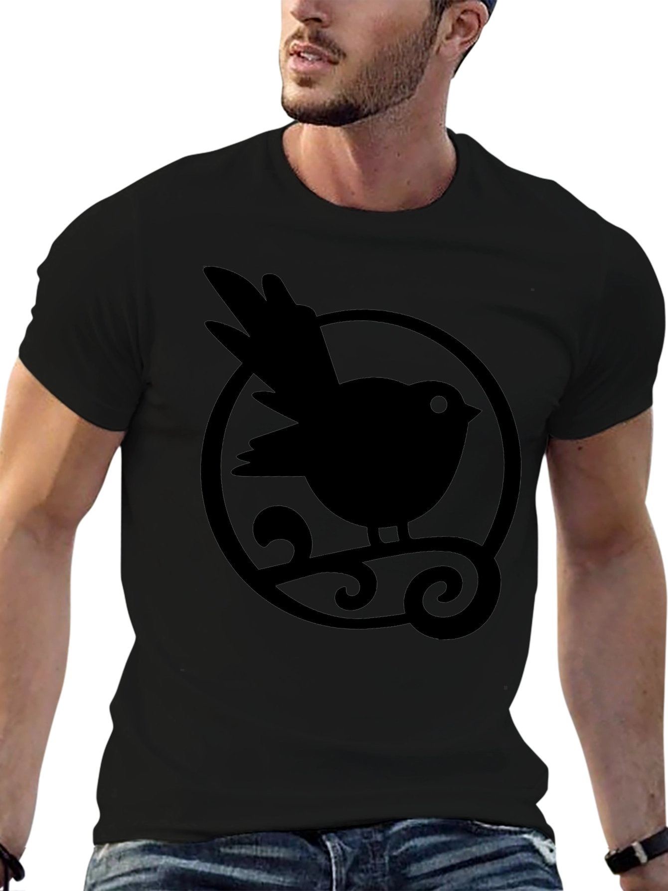 Bird Graphic Tee - Stylish Round Design Comfortable Fit
