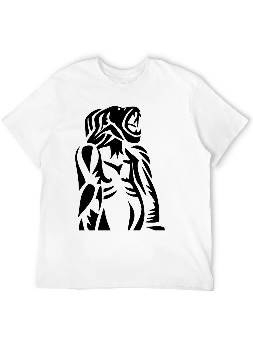 Roaring Beast Black Graphic Tee - Bold Statement Shirt