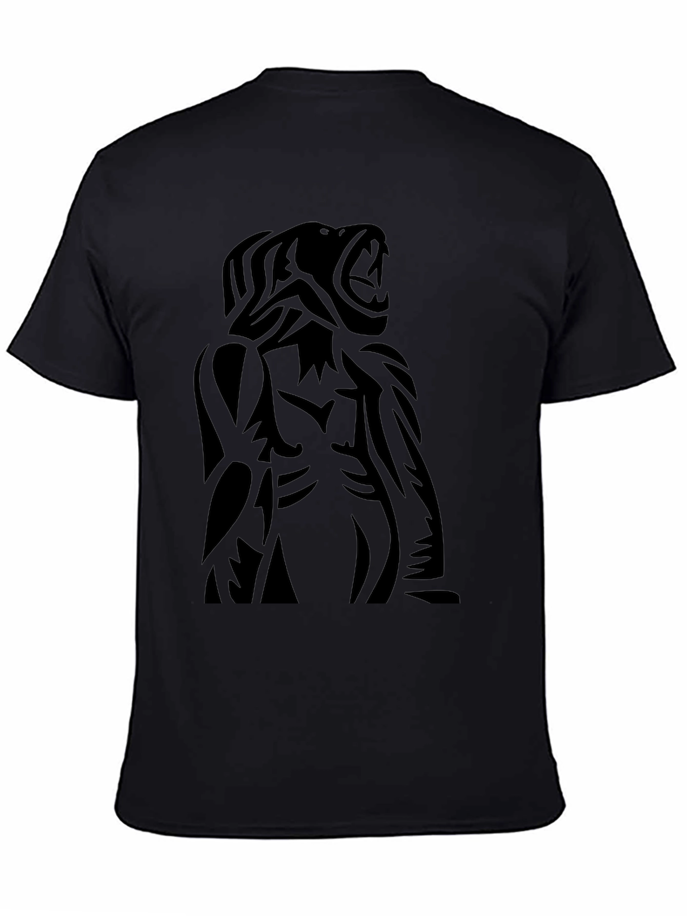 Roaring Beast Black Graphic Tee - Bold Statement Shirt