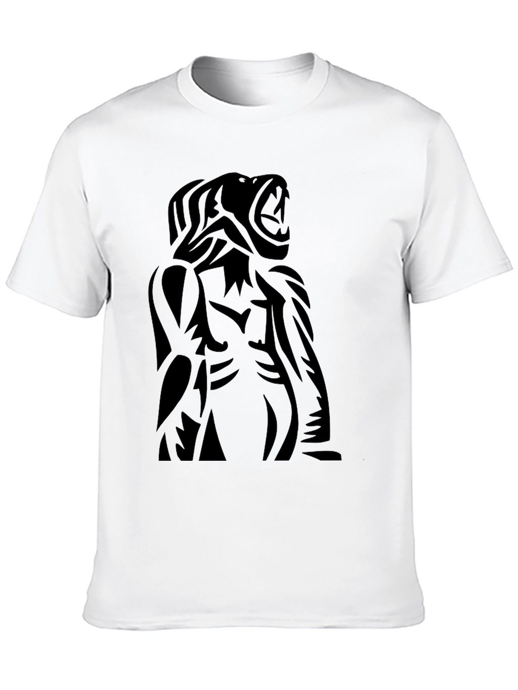 Roaring Beast Black Graphic Tee - Bold Statement Shirt