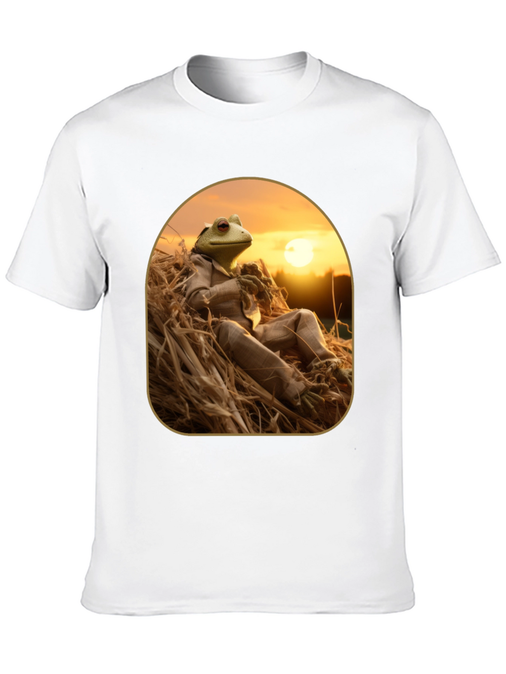 Frog in Suit Graphic T-Shirt - Relaxed Nature Style