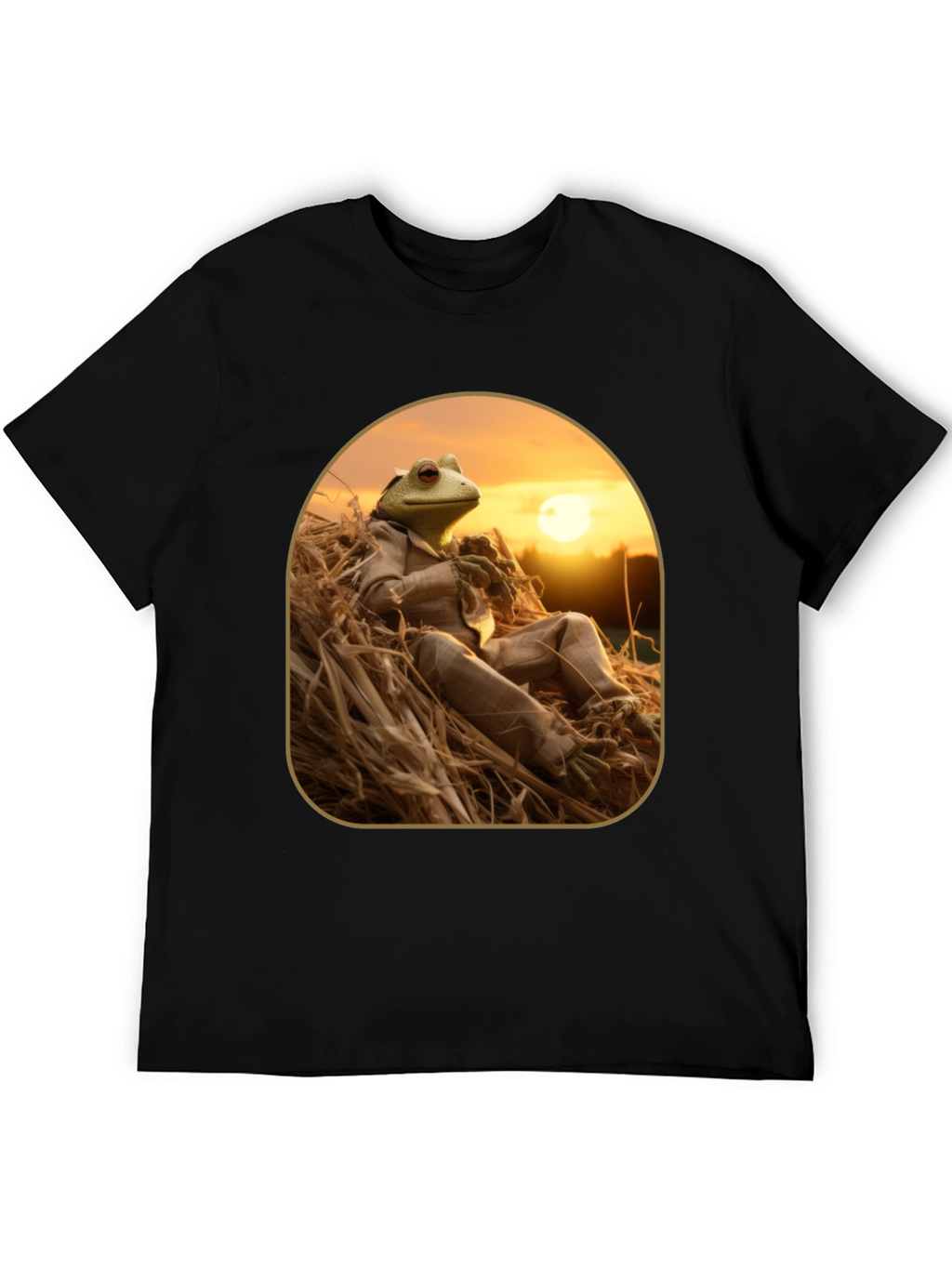 Frog in Suit Graphic T-Shirt - Relaxed Nature Style