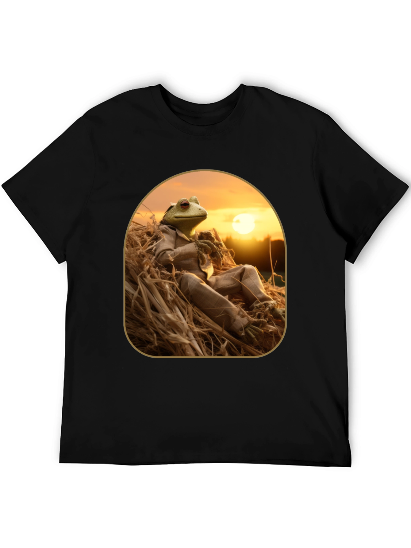 Frog in Suit Graphic T-Shirt - Relaxed Nature Style
