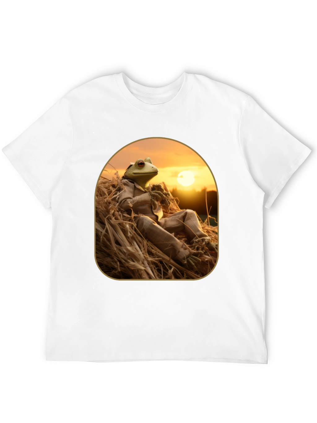 Frog in Suit Graphic T-Shirt - Relaxed Nature Style
