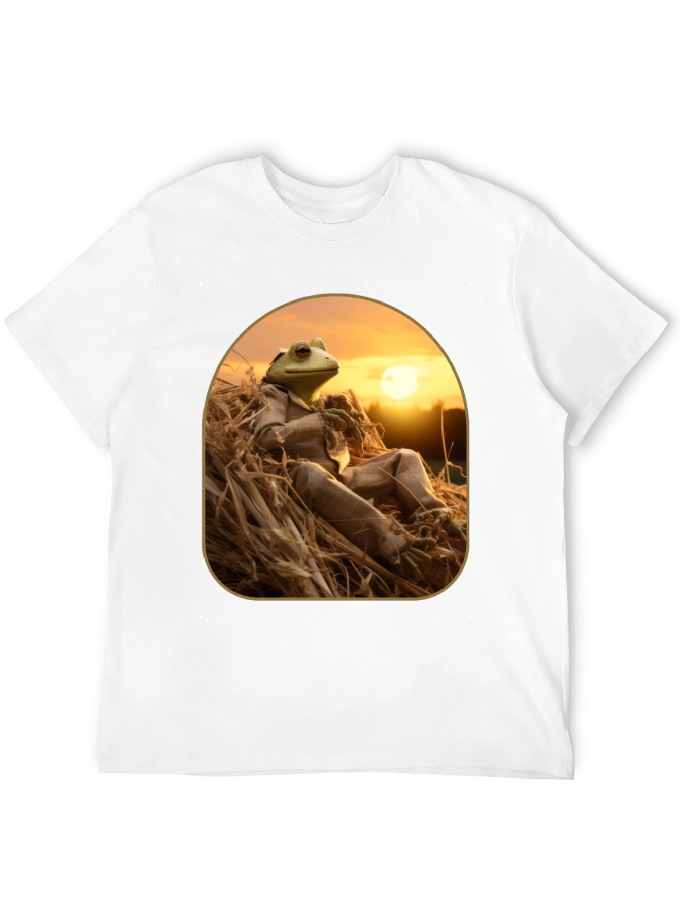Frog in Suit Graphic T-Shirt - Relaxed Nature Style