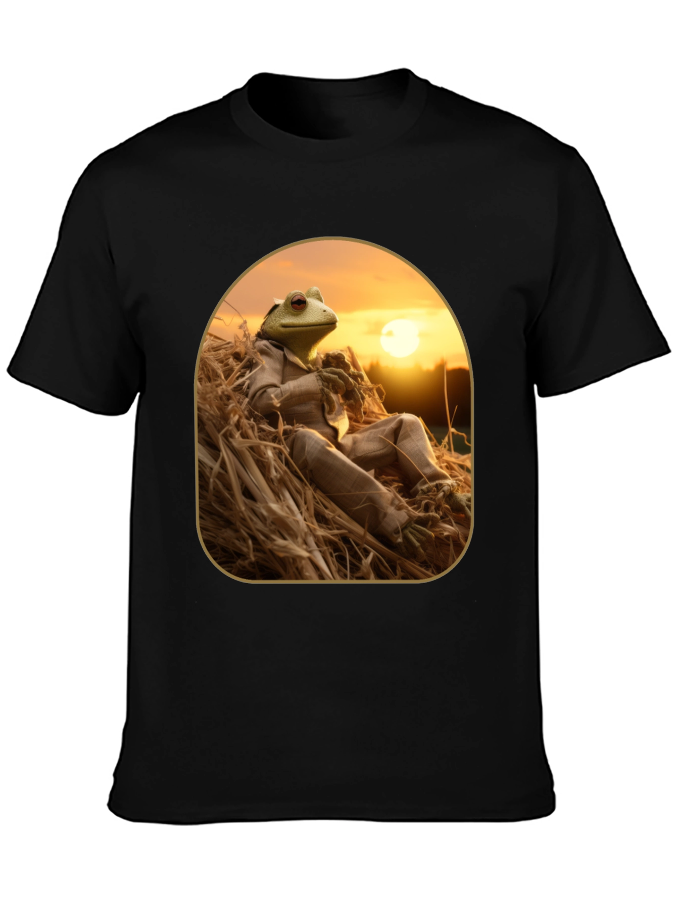 Frog in Suit Graphic T-Shirt - Relaxed Nature Style