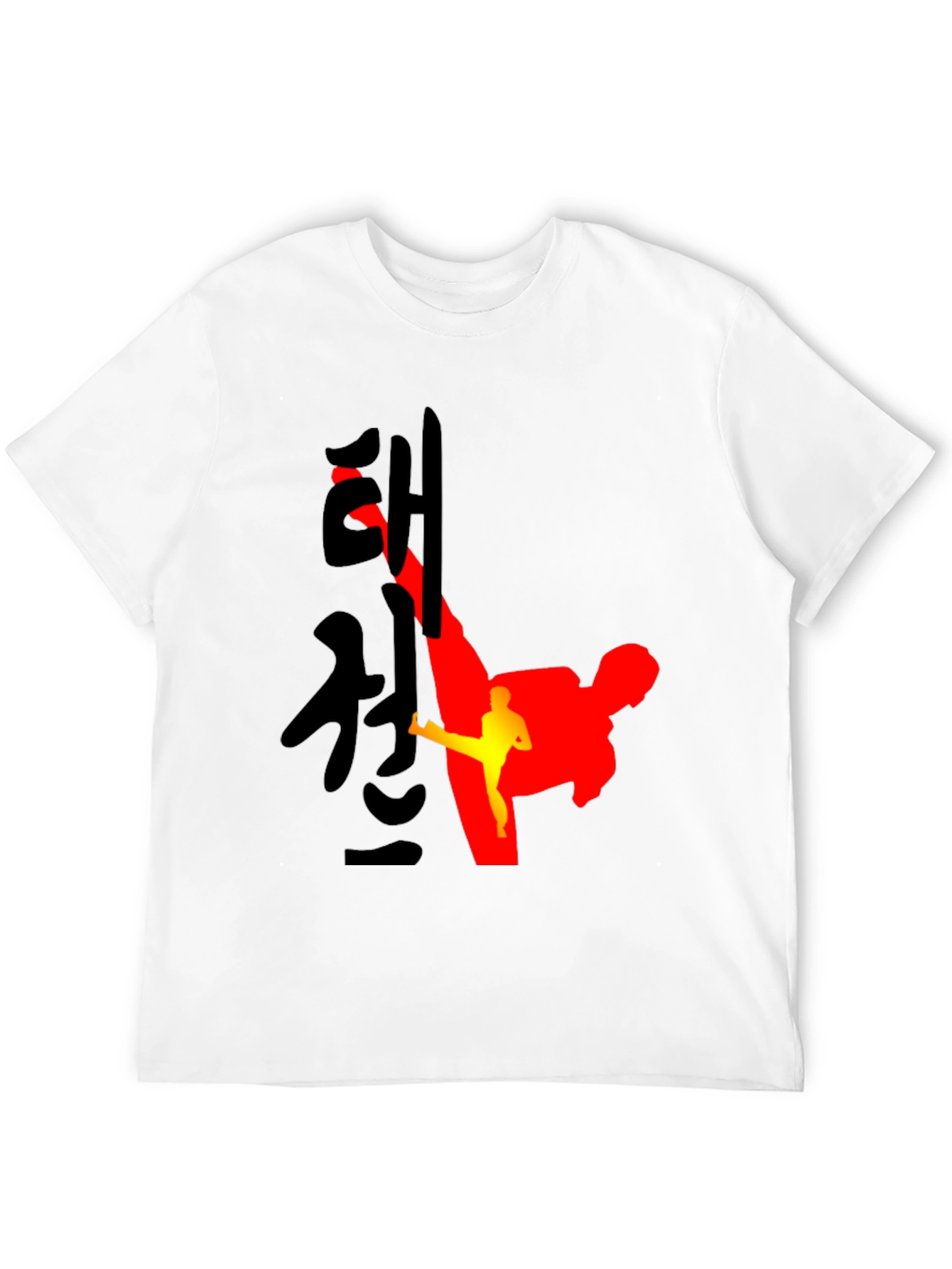 Taekwondo Silhouette Graphic Tee - Martial Arts Shirt