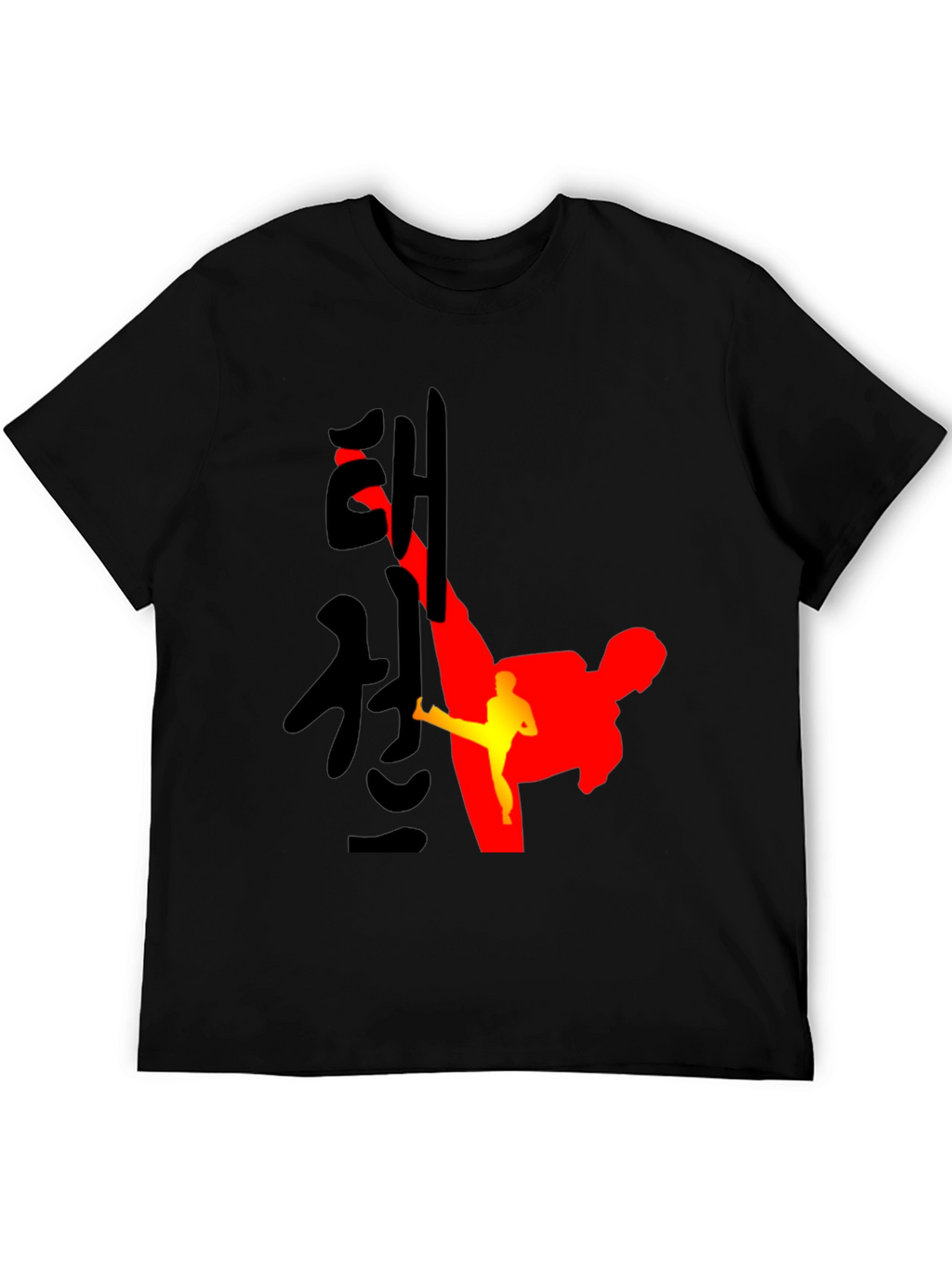 Taekwondo Silhouette Graphic Tee - Martial Arts Shirt