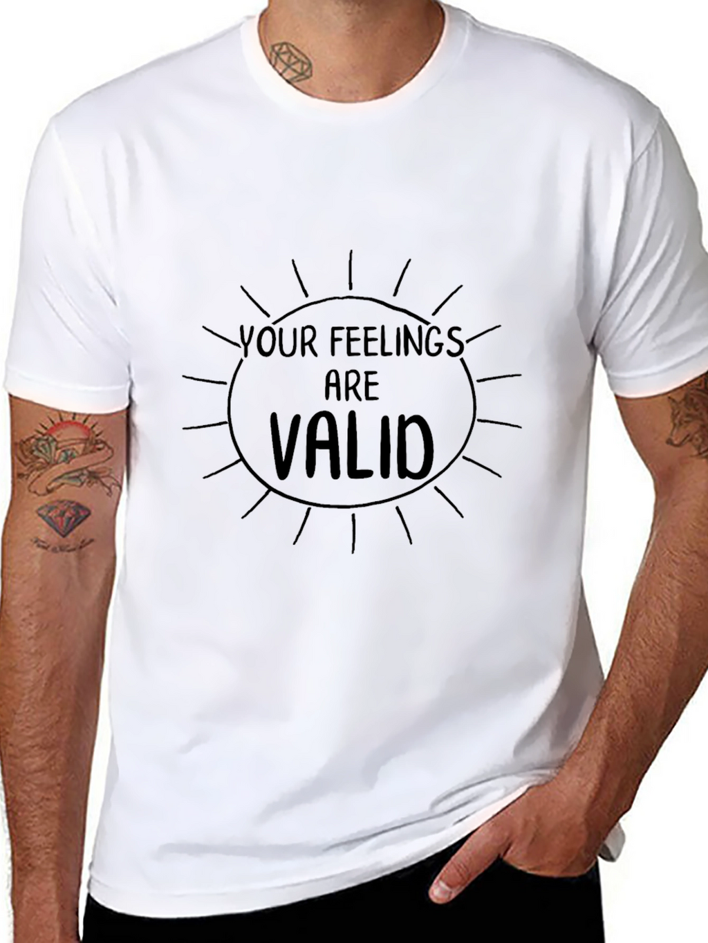 Your Feelings Are Valid Graphic Tee - Black