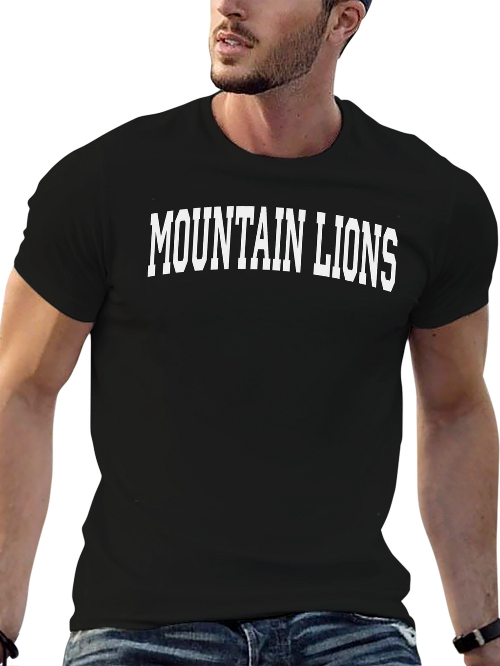 Mountain Lions Graphic Tee - Black Casual Shirt