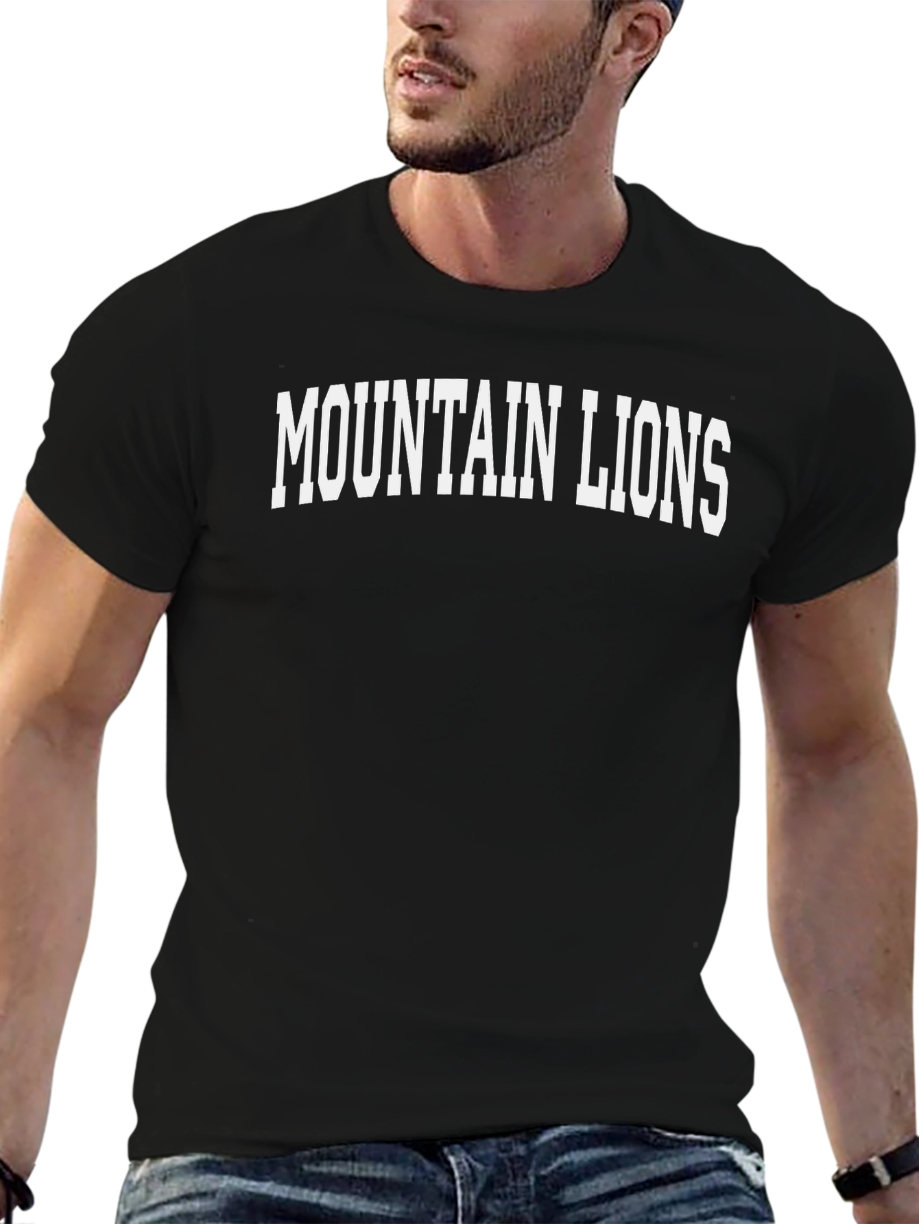 Mountain Lions Graphic Tee - Black Casual Shirt